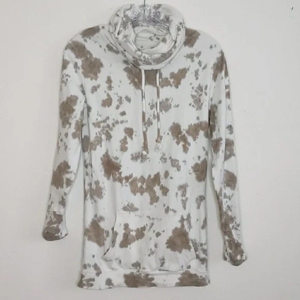 Lily & Lottie Long Sleeve Tie Dye Cowl Neck Pullover